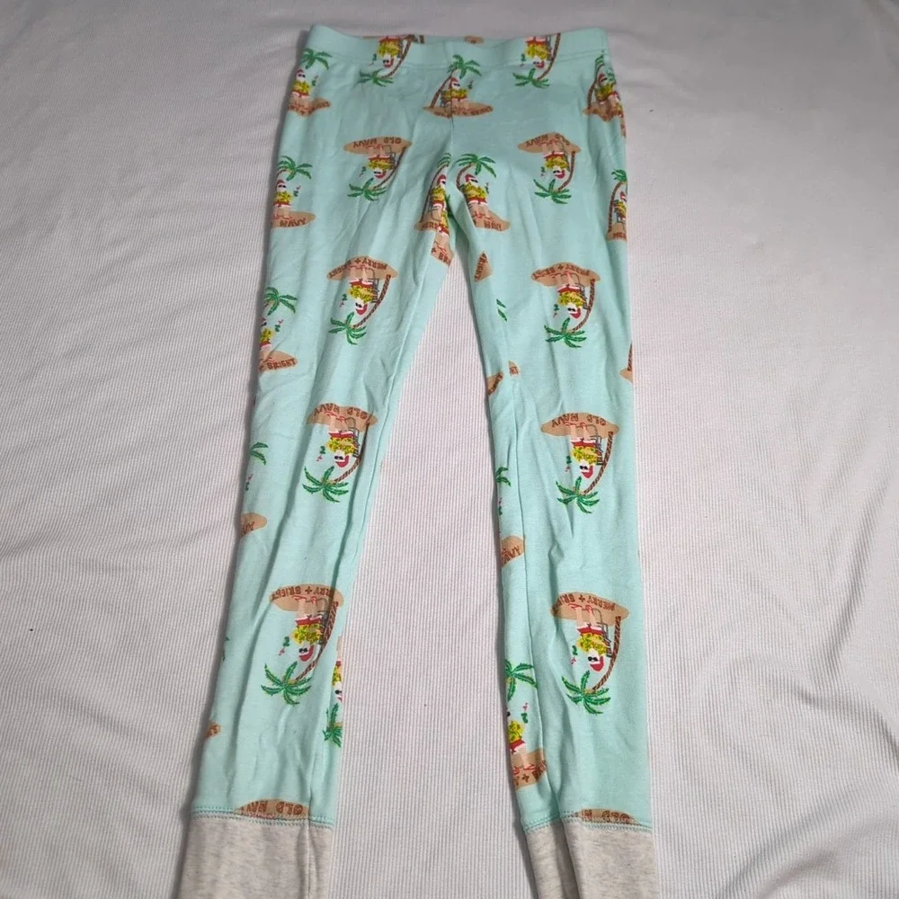 Old Navy‎ Kids Unisex  XL(12) Santa On Beach LG Sleeve Christmas Beach PJ's 384
